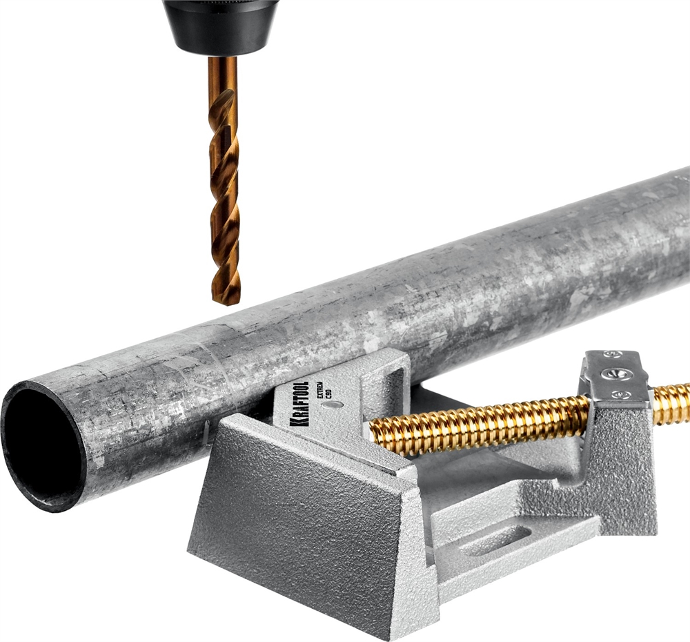 KRAFTOOL  Extrem C90, глубина зажима 90 мм, экстрамощная стальная угловая струбцина для сварочных работ (32201) 32201