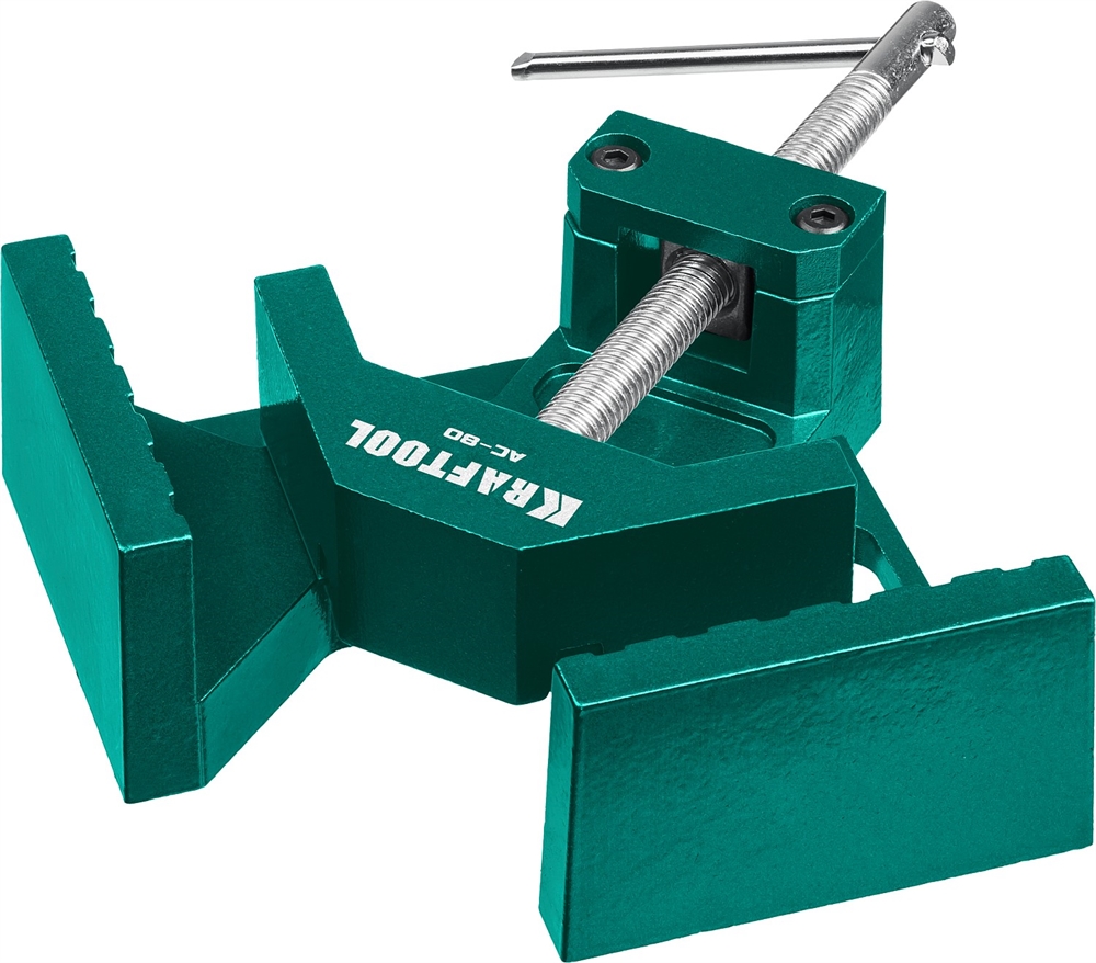 KRAFTOOL  AC-80, глубина зажима 70 мм, мощная алюминиевая угловая струбцина (32202) 32202