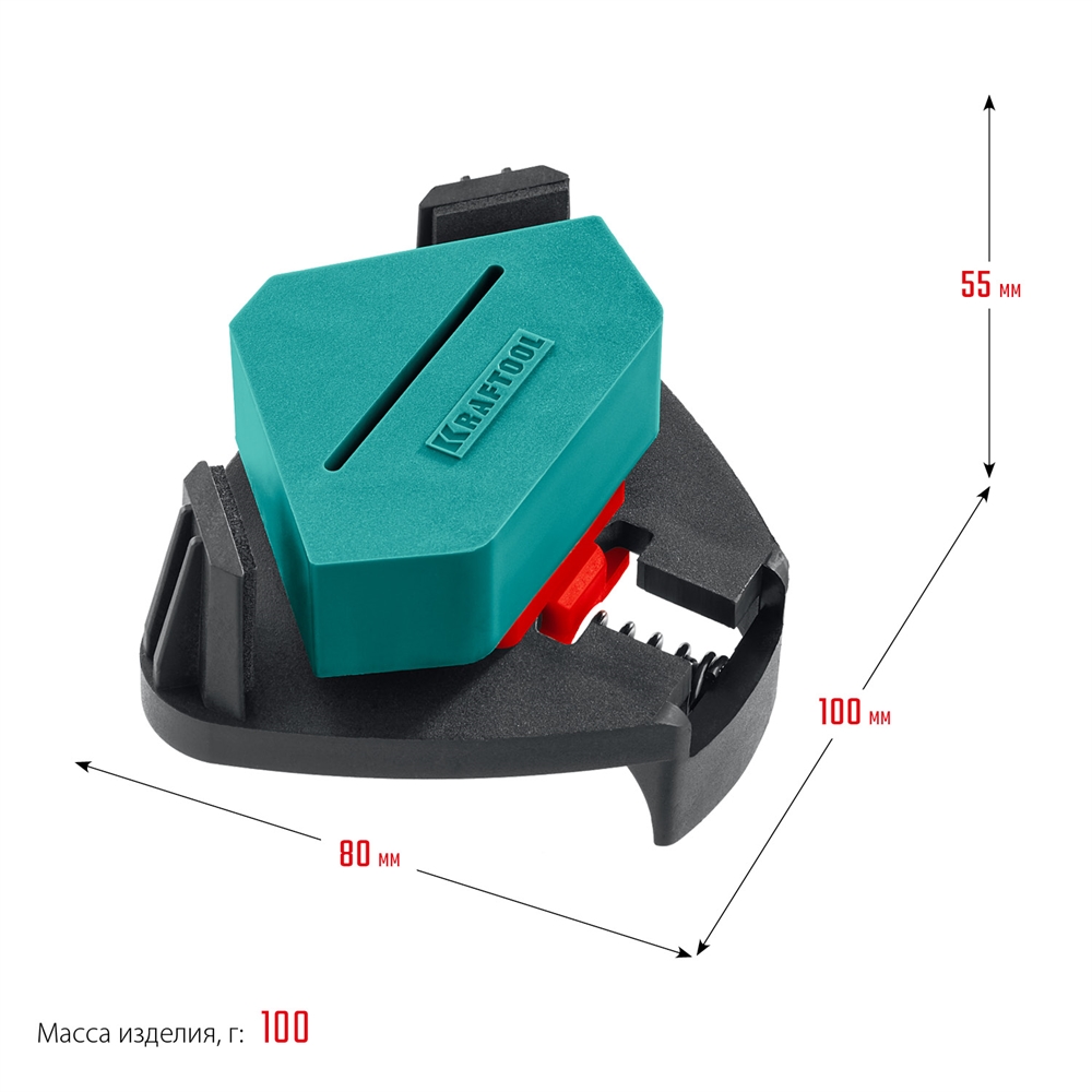 KRAFTOOL  CCS, два диапазона зажима 10 - 22/22 - 40 мм, 2 шт, пружинный угловой зажим (32205) 32205