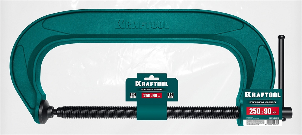 KRAFTOOL  Extrem-250, 250 х 90 мм, струбцина G-образная (32229-250-90) 32229-250-90