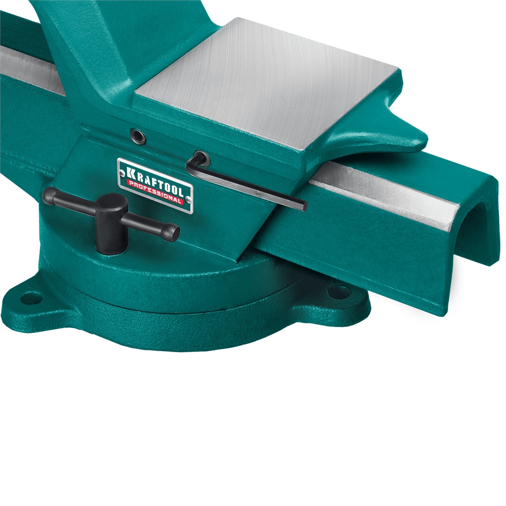 KRAFTOOL  Forge-130/150, с регулировкой компенсации люфта, кованые стальные тиски (32700-150) 32700-150