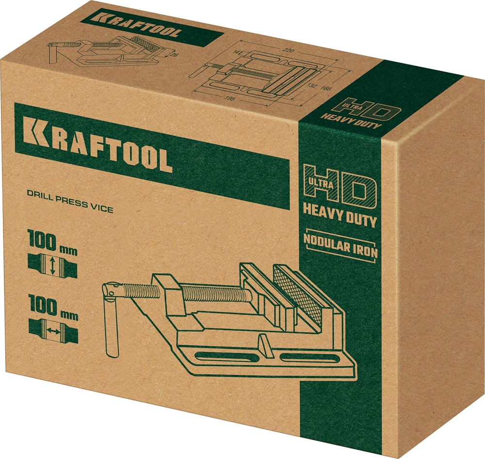 KRAFTOOL  100 мм, станочные сверлильные тиски (32715-100) 32715-100