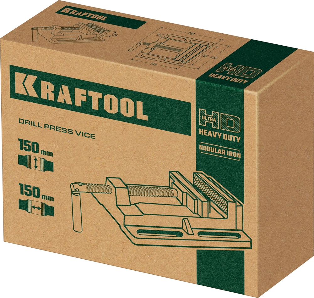 KRAFTOOL  150 мм, станочные сверлильные тиски (32715-150) 32715-150