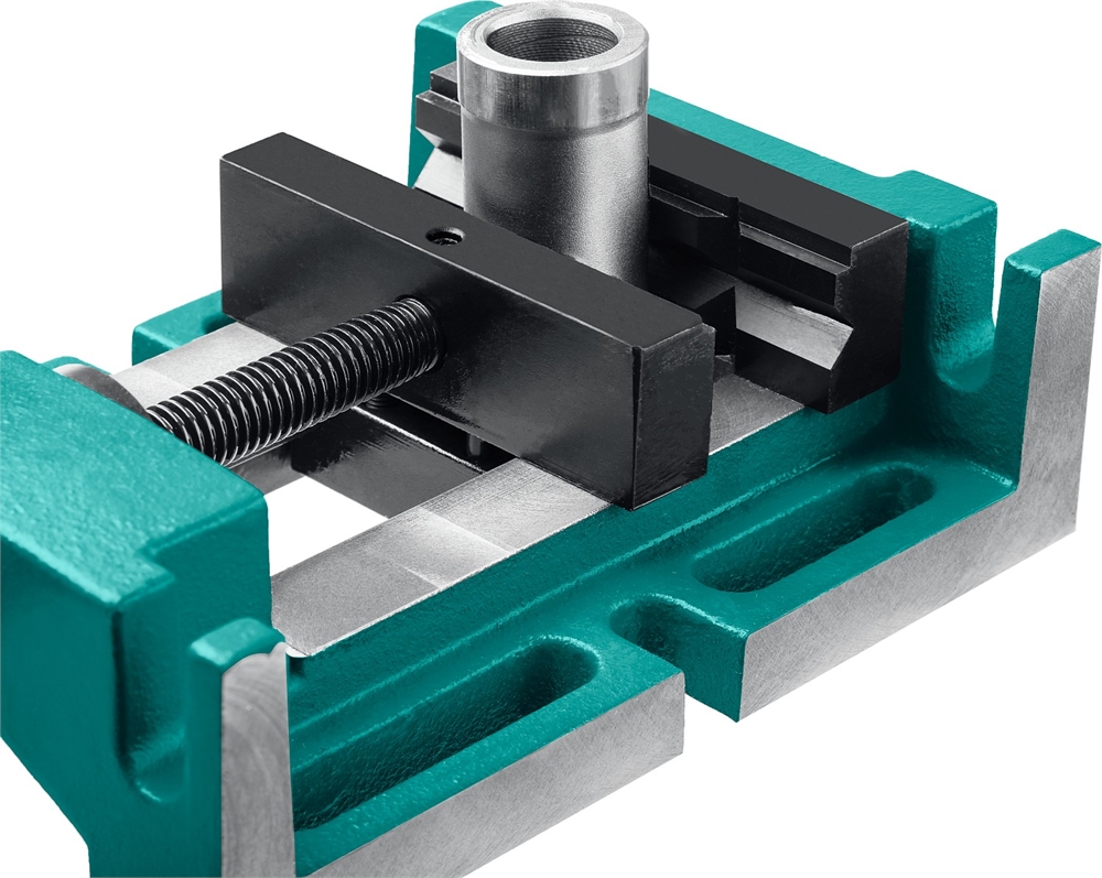 KRAFTOOL  100 мм, трехсторонние, станочные сверлильные тиски (32716-100) 32716-100