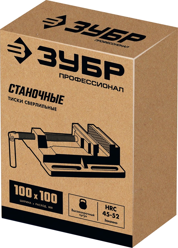 ЗУБР  100 мм, станочные сверлильные тиски, Профессионал (32721) 32721