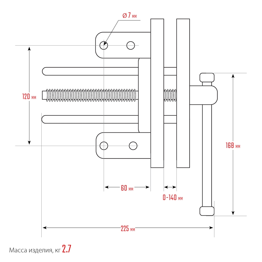 ЗУБР  150 мм, столярные тиски, Профессионал (32730) 32730