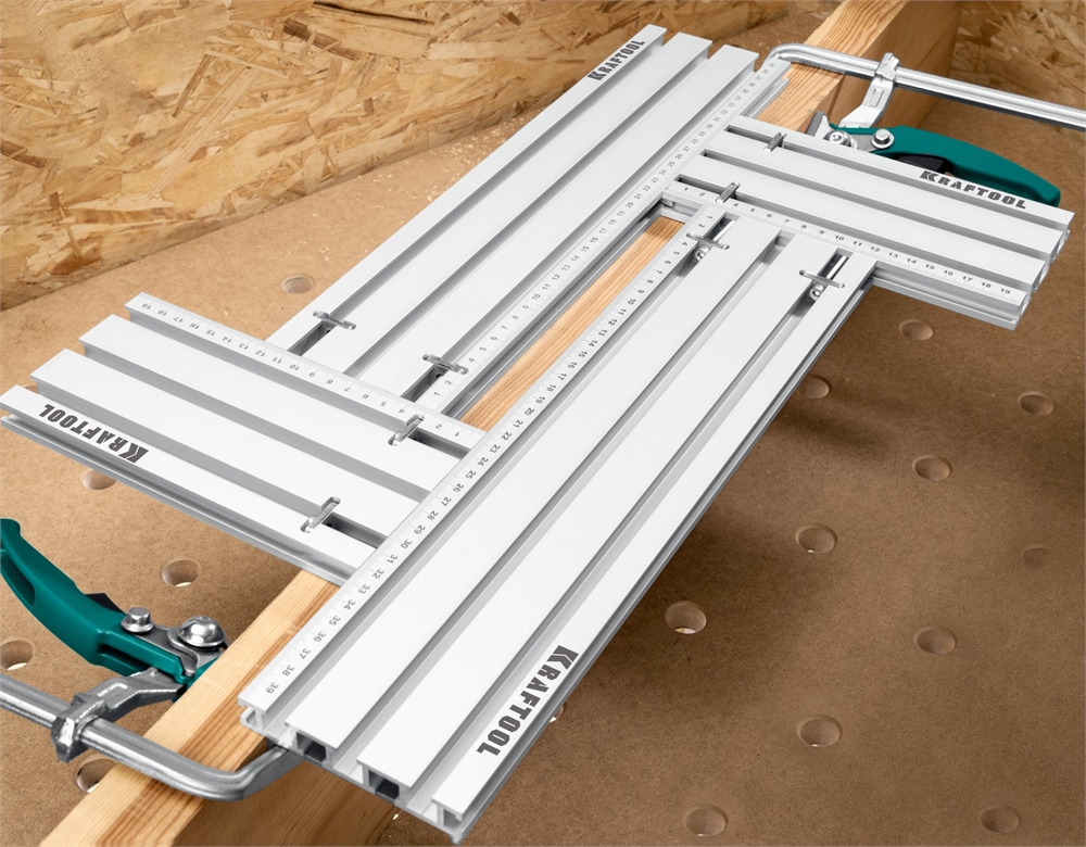 KRAFTOOL  KRAFTFLEX MFS-200-400 мм, 4шт, Шаблон фрезерный в комплекте с 2 упорами (32807) 32807