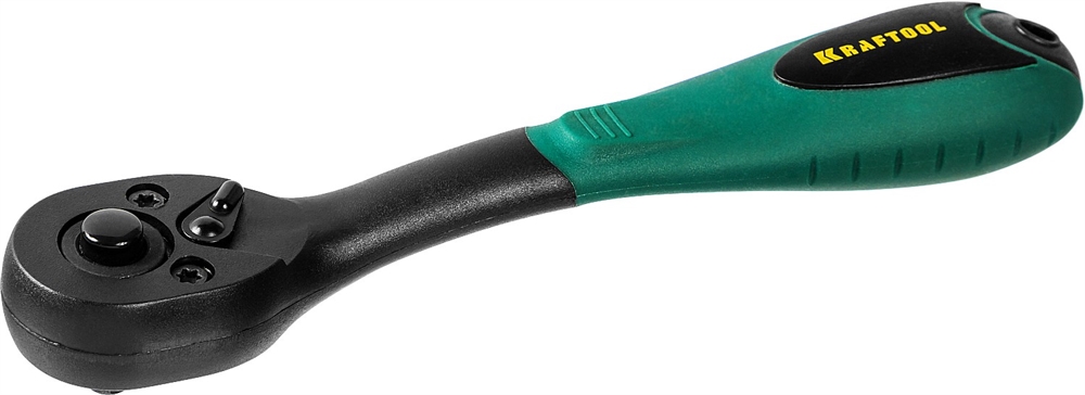 KRAFTOOL  1/4″, 72 зубца, пластиковое покрытие, трещотка для торцовых головок (27796-1/4) 27796-1/4_z02