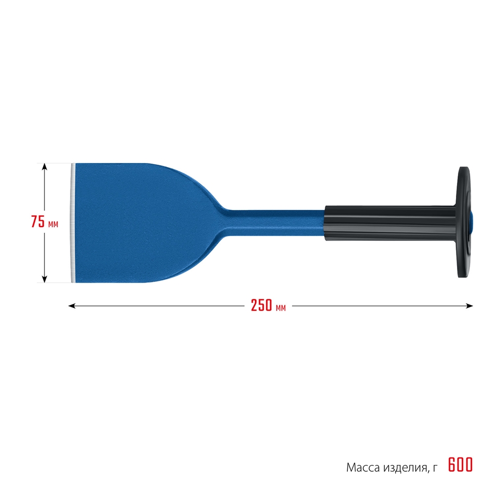 ЗУБР  75 х 250 мм, зубило-конопатка с протектором, Профессионал (2123-75) 2123-75