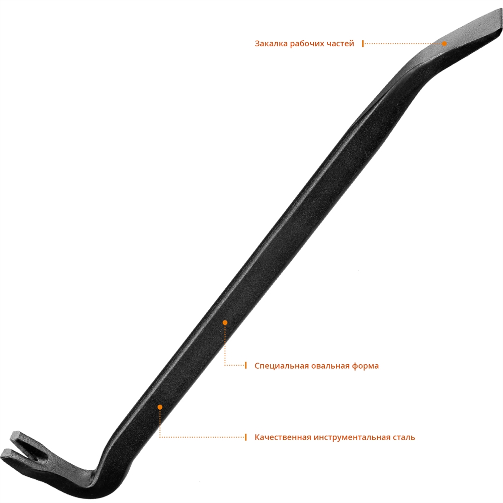 STAYER  Hercules, 450 мм, 22 х 12 мм, усиленный лом-гвоздодер, Professional (21643-45) 21643-45