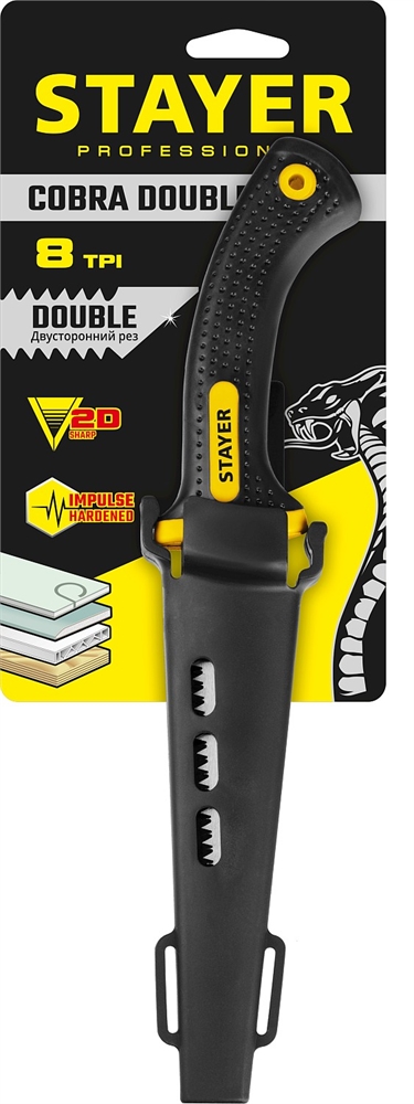 STAYER  150 мм, выкружная мини-ножовка по гипсокартону, Professional (2-15170) 2-15170_z01