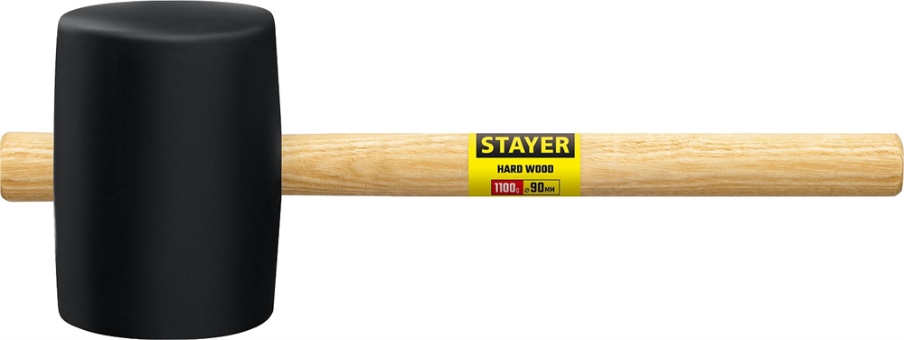 STAYER  1100 г, чёрная резиновая киянка (20505-100) 20505-100