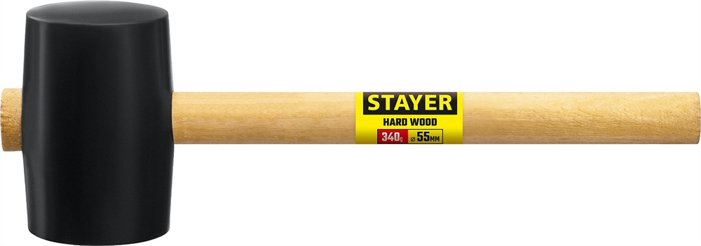 STAYER  340 г, чёрная резиновая киянка (20505-55) 20505-55