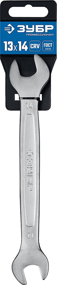 ЗУБР  13 х 14 мм, рожковый гаечный ключ, Профессионал (27010-13-14) 27010-13-14_z01