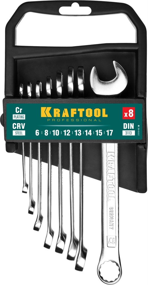 KRAFTOOL  8 шт, 8 - 19 мм, набор комбинированных гаечных ключей (27079-H8C) 27079-H8C_z01