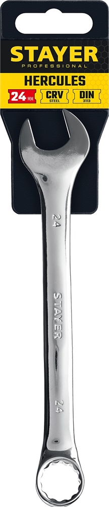 STAYER  HERCULES, 24 мм, комбинированный гаечный ключ, Professional (27081-24) 27081-24_z01