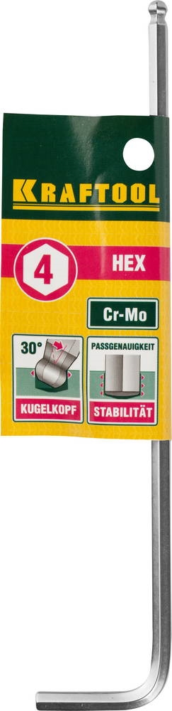 KRAFTOOL  Hex 4, длинный имбусовый ключ (27437-4) 27437-4