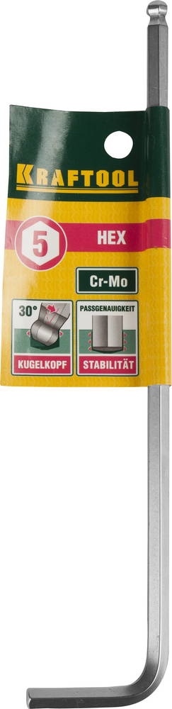 KRAFTOOL  Hex 5, длинный имбусовый ключ (27437-5) 27437-5