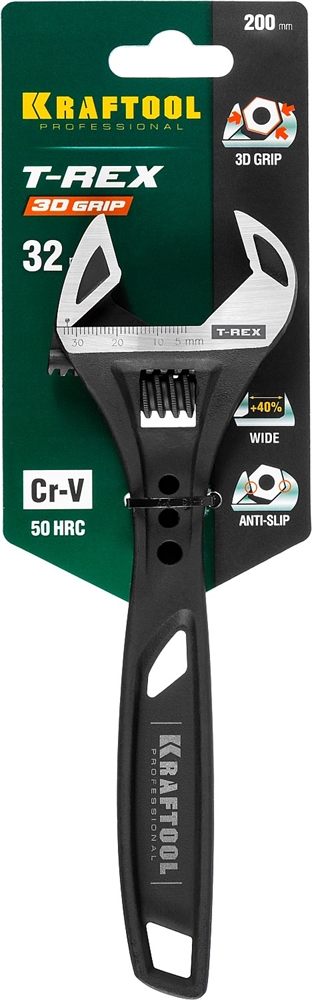 KRAFTOOL  T-REX, 200/32 мм, силовой разводной ключ (27254-20) 27254-20