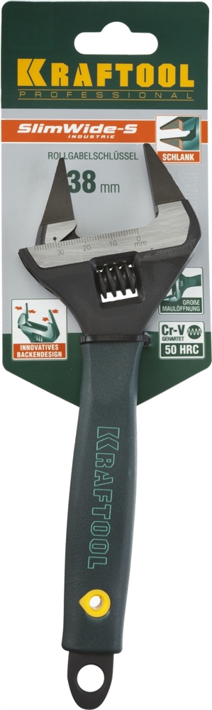 KRAFTOOL  SlimWide Ultra, 200/38 мм, разводной ключ (27263-20) 27263-20