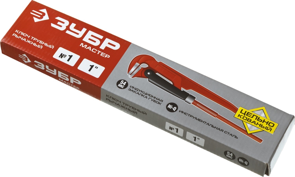 ЗУБР  №1, 1″, 330 мм, трубный ключ с прямыми губками (27314-1) 27314-1
