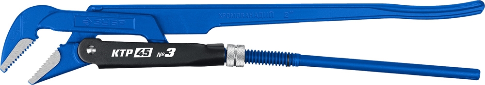 ЗУБР КТР-45, №3, 2″, 560 мм, тип ″Т″, трубный ключ с изогнутыми губками, Профессионал (27337-3) 27337-3_z02