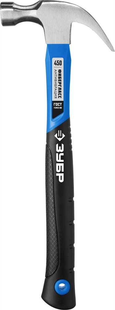 ЗУБР  450 г, столярный молоток-гвоздодёр, Профессионал (20235-450) 20235-450_z01