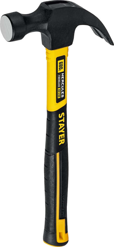 STAYER  Fiberglass, 680 г, с фиберглассовой рукояткой, столярный молоток-гвоздодёр, Professional (2026_z02) 2026_z02