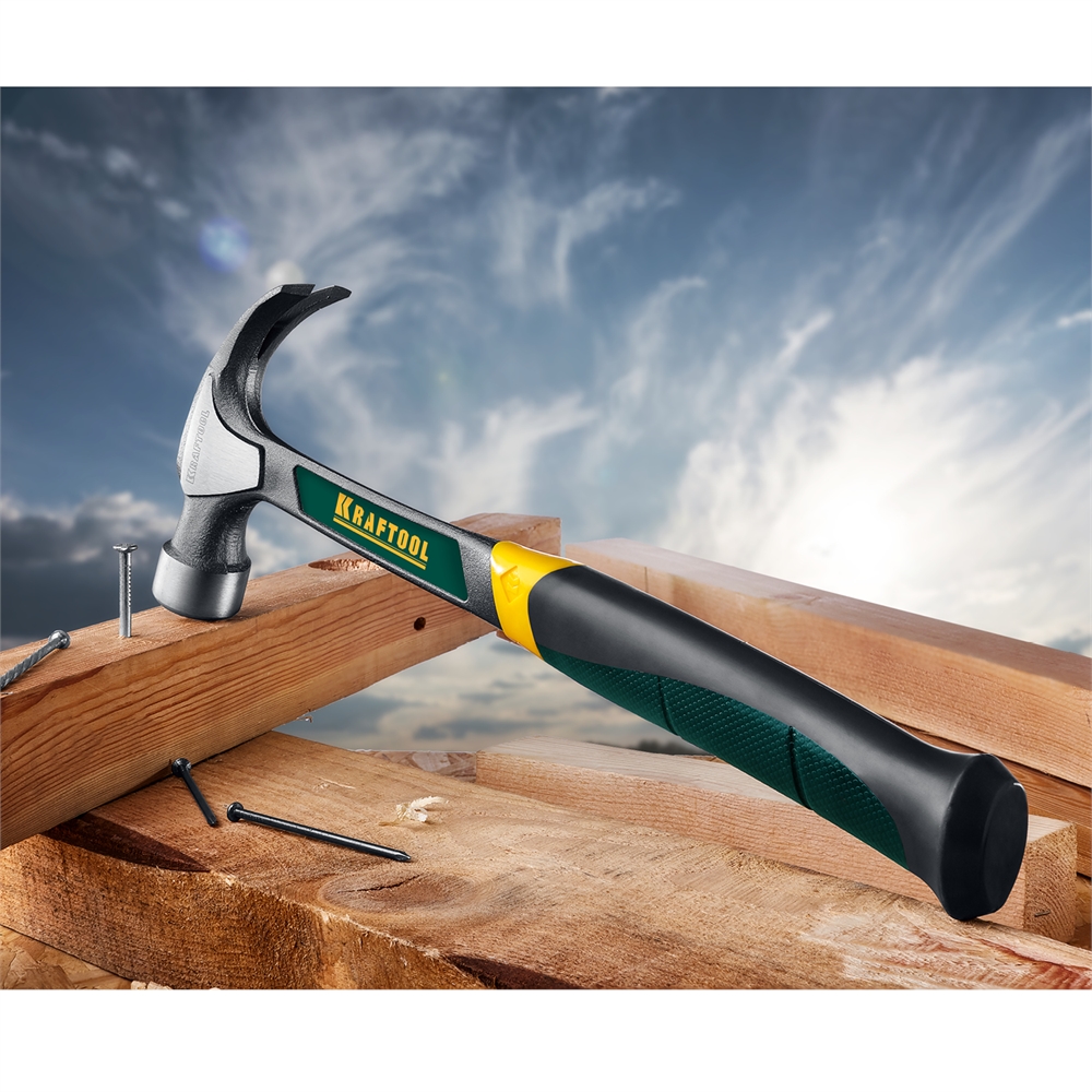 KRAFTOOL  Thor, 560 г, цельнокованый столярный молоток-гвоздодёр (20270) 20270
