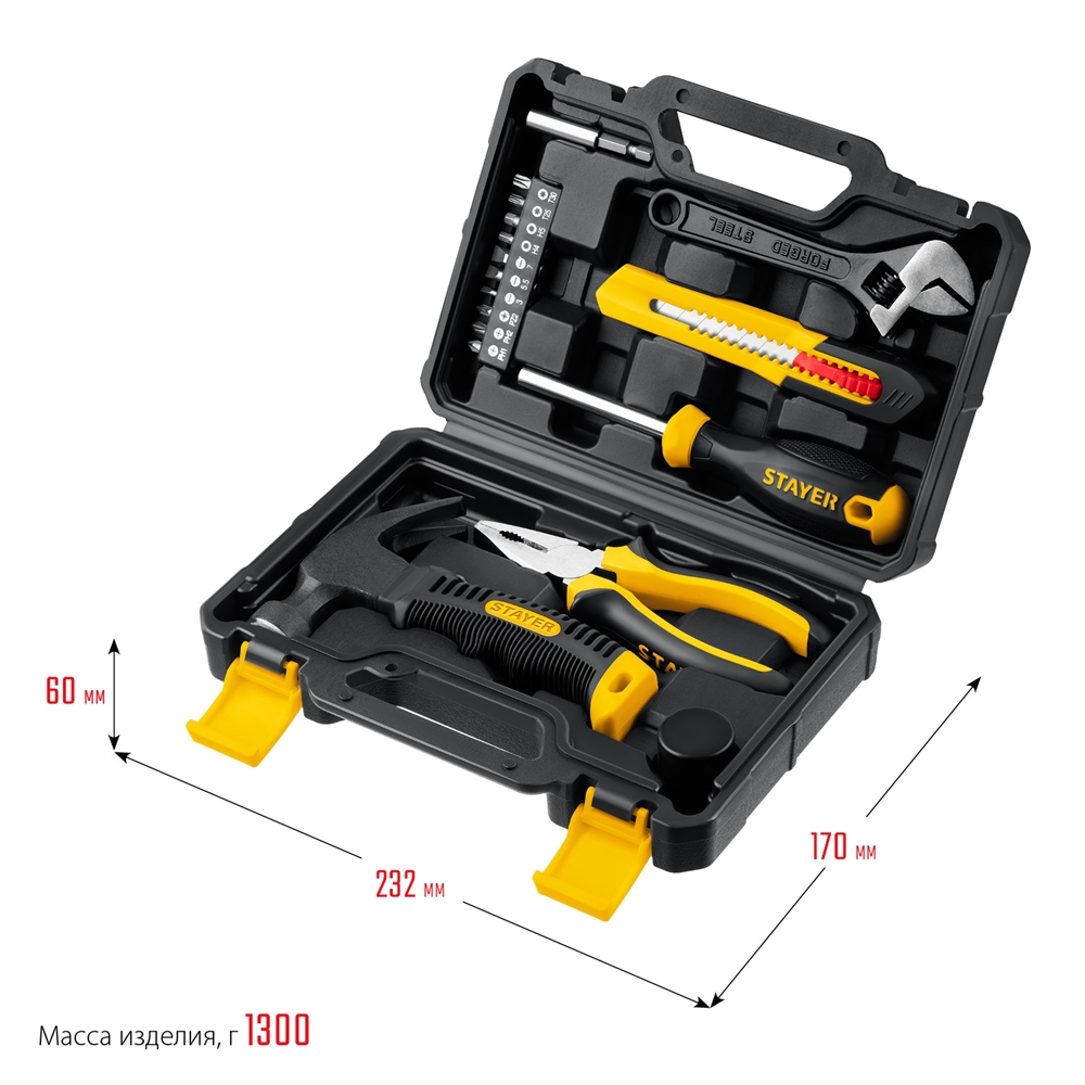 STAYER  Master-17, 17 предм., универсальный набор инструмента для дома (2205-H17) 2205-H17