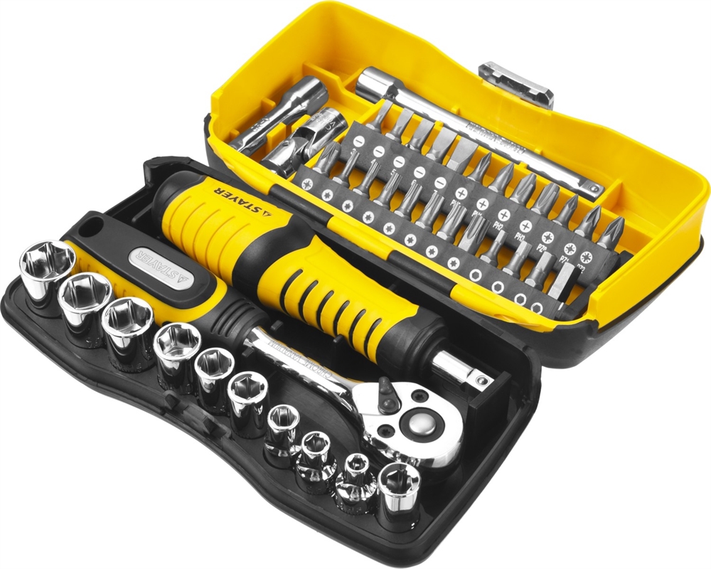 STAYER  Pro Tech 39, 39 предм., универсальный набор инструмента (25135-H39) 25135-H39