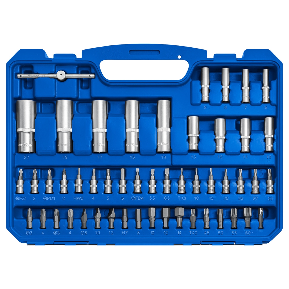 ЗУБР  А-110, 110 предм., (1/2″ + 1/4″), универсальный набор инструмента, Профессионал (27635-H110) 27635-H110_z01