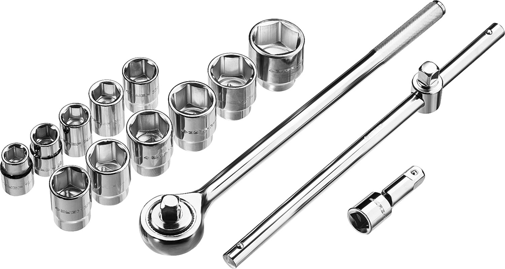 ЗУБР  НКТ-14, 14 предм., (3/4″), набор инструмента для крупногабаритной техники, Профессионал (27660-H14) 27660-H14