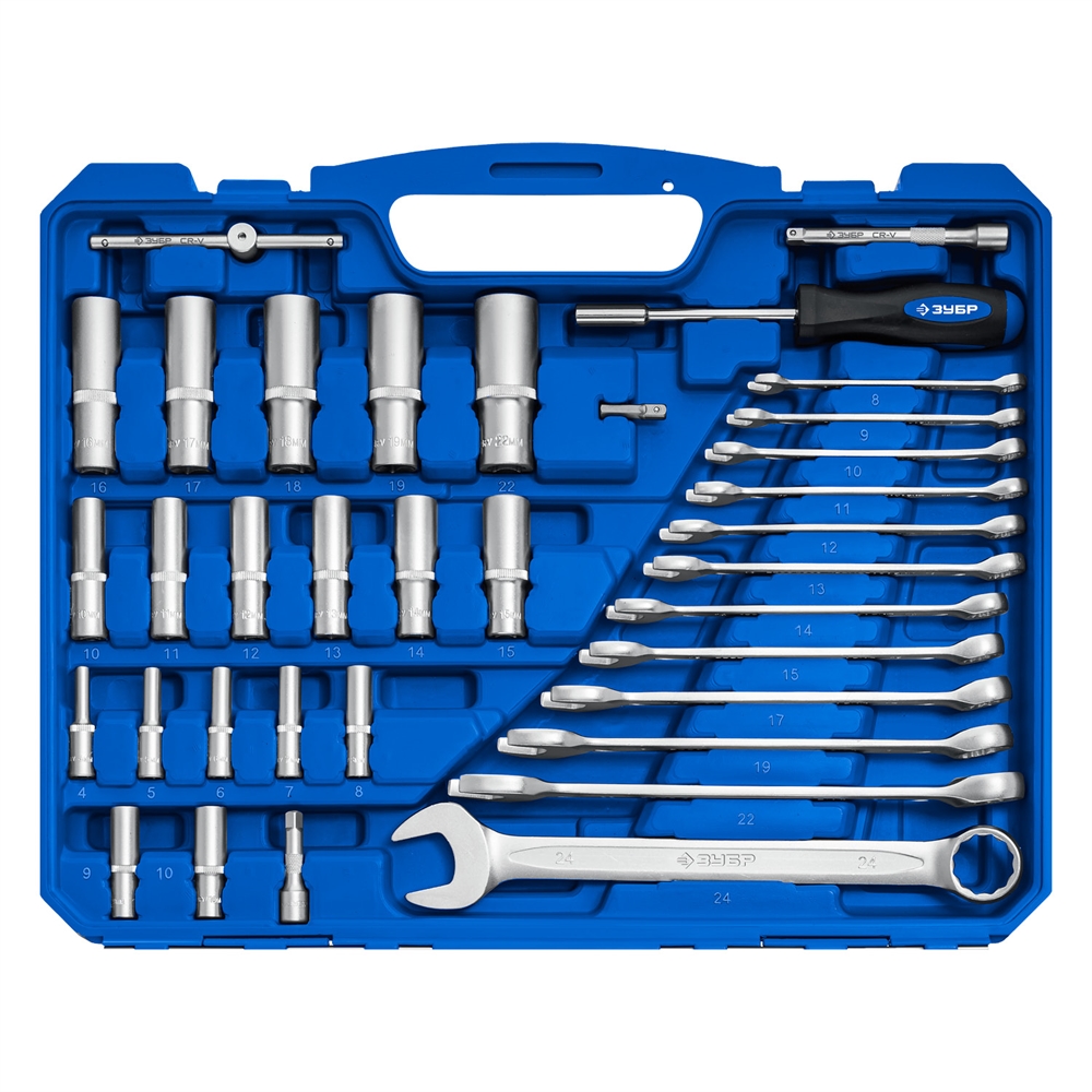 ЗУБР  А-216, 216 предм., (1/2″+ 3/8″+ 1/4″), универсальный набор инструмента, Профессионал (27674-H216) 27674-H216