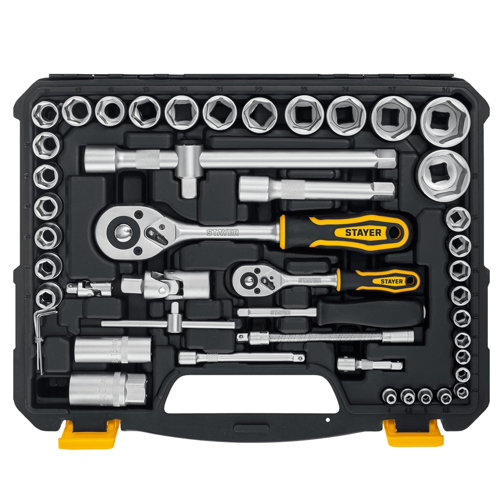 STAYER  AUTO 94, 94 предм., (1/2″+1/4″), универсальный набор инструмента, Professional (27760-H94) 27760-H94_z01