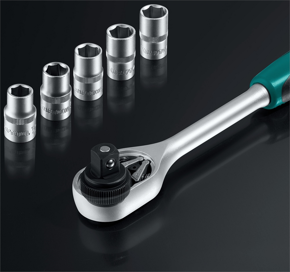 KRAFTOOL  X-Drive 82, 82 предм., (1/2″+1/4″), универсальный набор инструмента (27887-H82) 27887-H82_z03