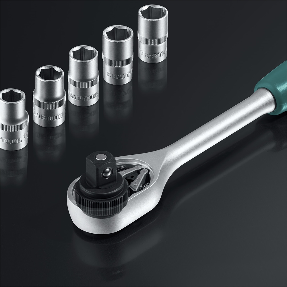 KRAFTOOL  EXTREM-76, 76 предм., (1/2″+3/8″+1/4″), универсальный набор инструмента (27889-H76) 27889-H76