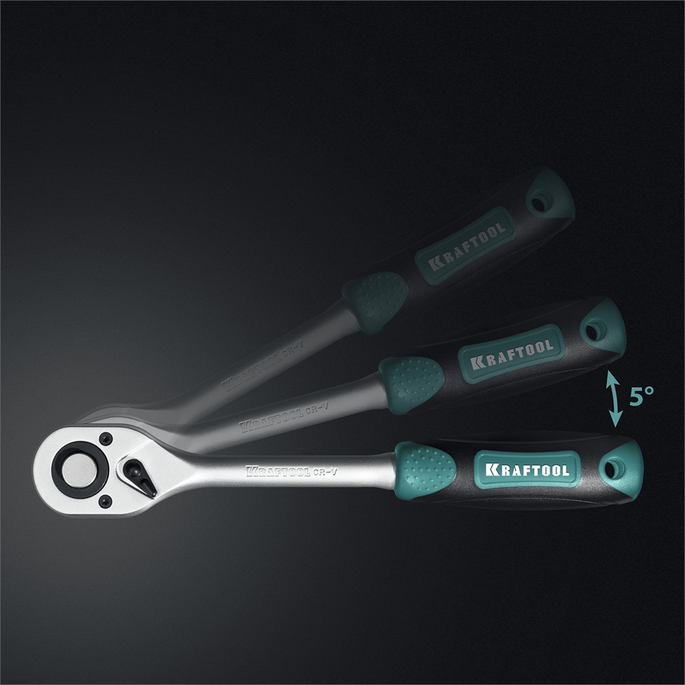 KRAFTOOL  EXTREM-76, 76 предм., (1/2″+3/8″+1/4″), универсальный набор инструмента (27889-H76) 27889-H76