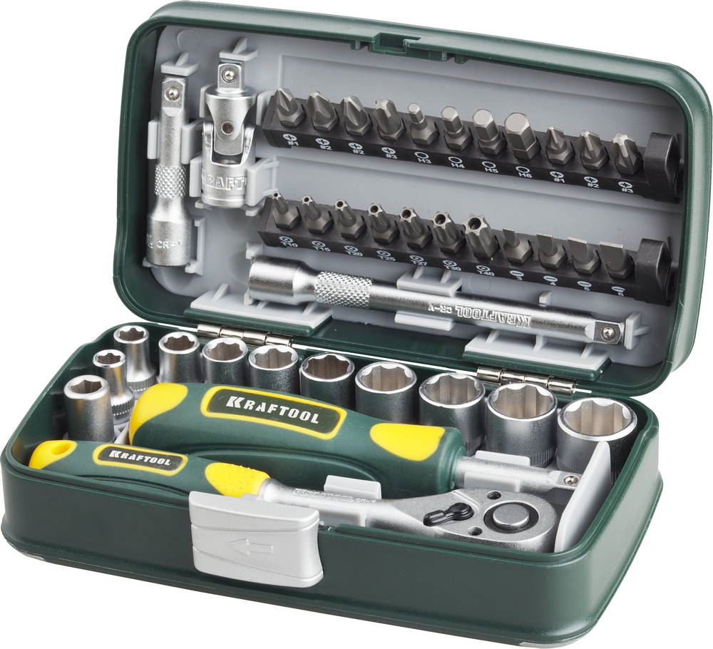 KRAFTOOL  Universal-38, 38 предм., универсальный набор инструмента (27970-H38) 27970-H38
