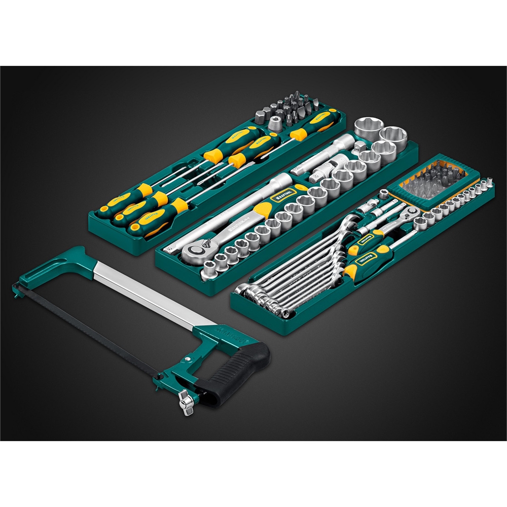 KRAFTOOL  GRAND-131, 131 предм., (1/2″+1/4″), универсальный набор инструмента (27978-H131) 27978-H131