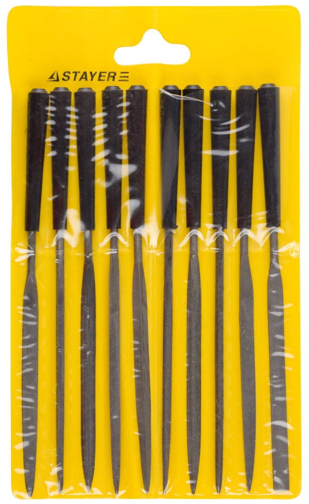 STAYER  140 мм, 10 предм., набор надфилей (16011-H10) 16011-H10_z01