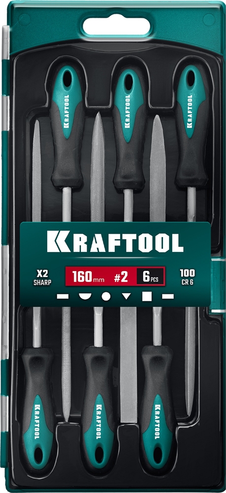 KRAFTOOL  6 шт, 160 мм, набор надфилей (16030-6) 16030-6