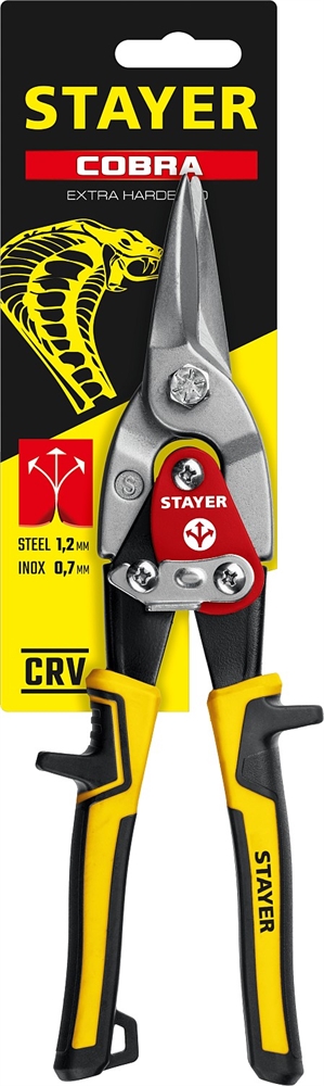 STAYER  Cobra, 250 мм, прямые ножницы по металлу (23055-S) 23055-S_z01