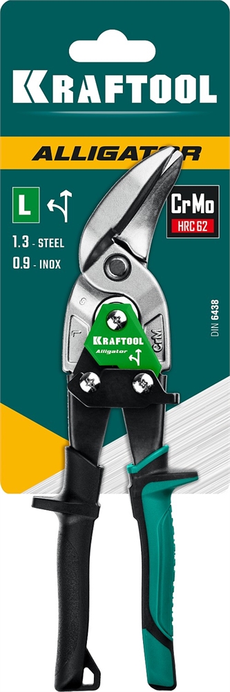 KRAFTOOL  Alliator, 250 мм, левые усиленные ножницы по металлу с выносом (2328-OL) 2328-OL
