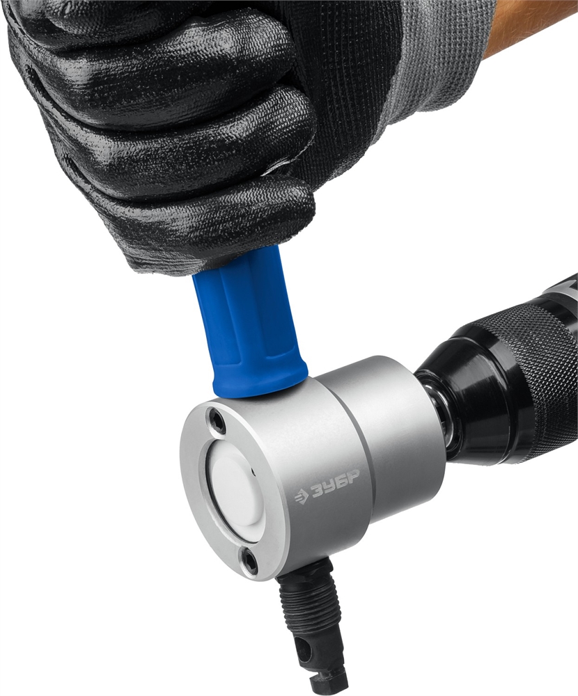 ЗУБР  Сверчок, набор в кейсе, насадка-ножницы для реза листового металла, Профессионал (23294) 23294