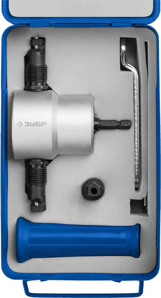 ЗУБР  Сверчок, набор в кейсе, насадка-ножницы для реза листового металла, Профессионал (23294) 23294
