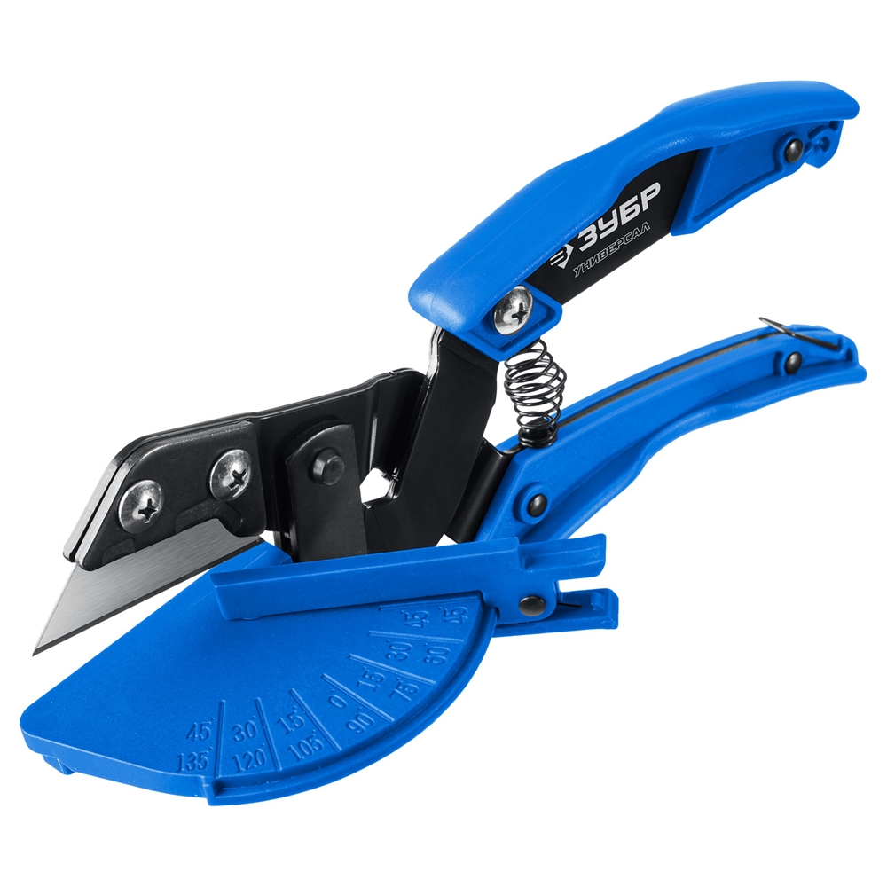 ЗУБР  Универсал, для пластмассовых и резиновых профилей, угловые ножницы со сменным трапециевидным лезвием, Профессионал (23371) 23371