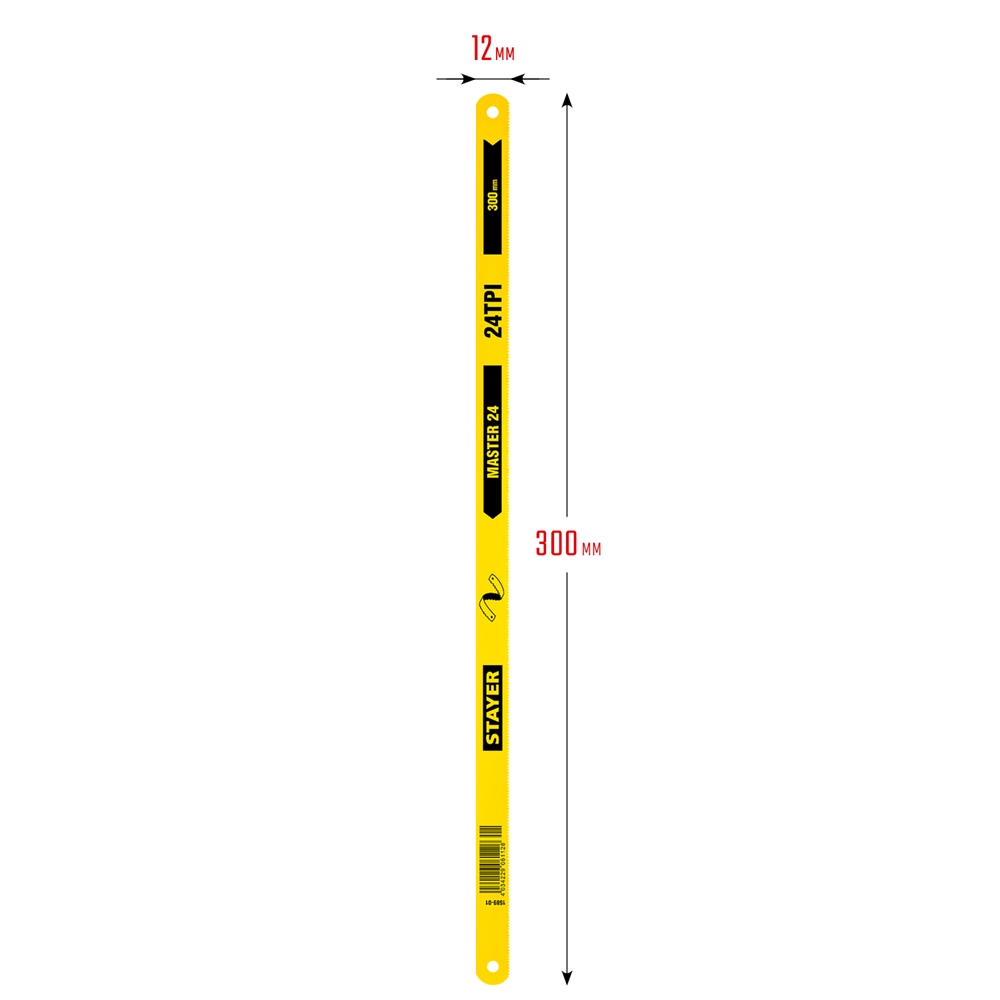 STAYER  MASTER-24, 24 TPI, 300 мм, 1 шт, коробка 50 шт, полотно по металлу (1589-01) 1589-01_z01