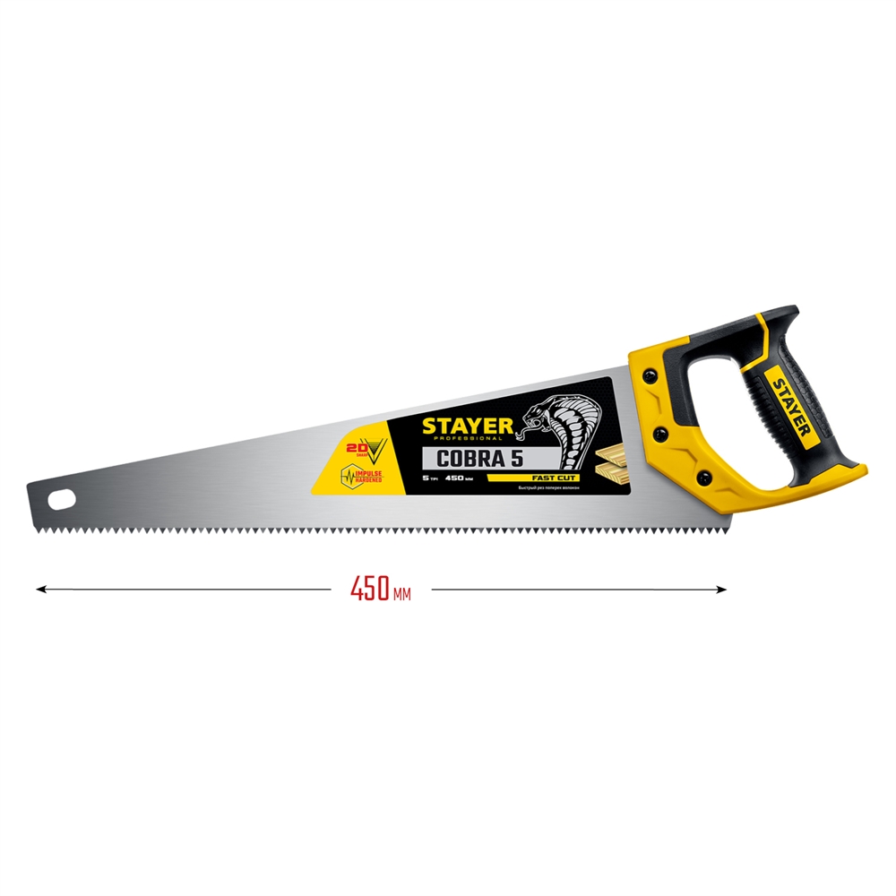 STAYER  Cobra 5, 450 мм, ножовка по дереву, Professional (1506-45) 1506-45_z02