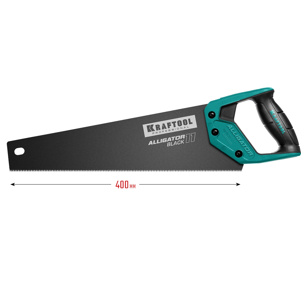 KRAFTOOL  Alligator Black 11, 400 мм, ножовка для точного реза (15205-40) 15205-40